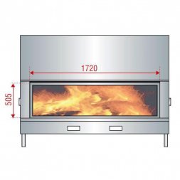 Каминная топка H1600 XXL axis