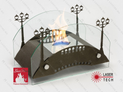 Настольный биокамин Lux Fire "Пушкинский мост" М (бронза)