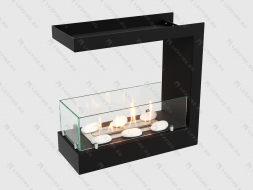 Встроенный биокамин Lux Fire Торцевой 490 S